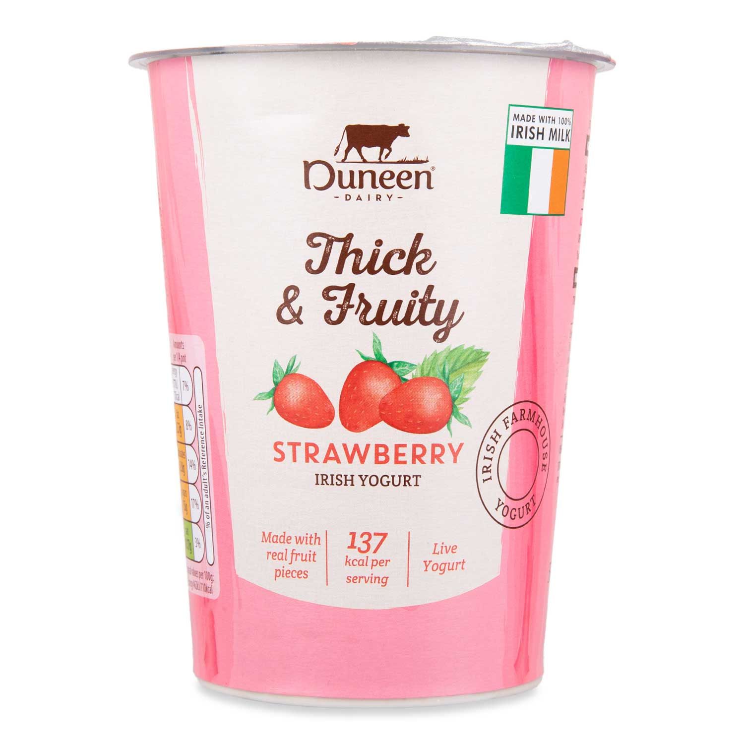 Thick & Fruity Strawberry Irish Yogurt 500g Duneen